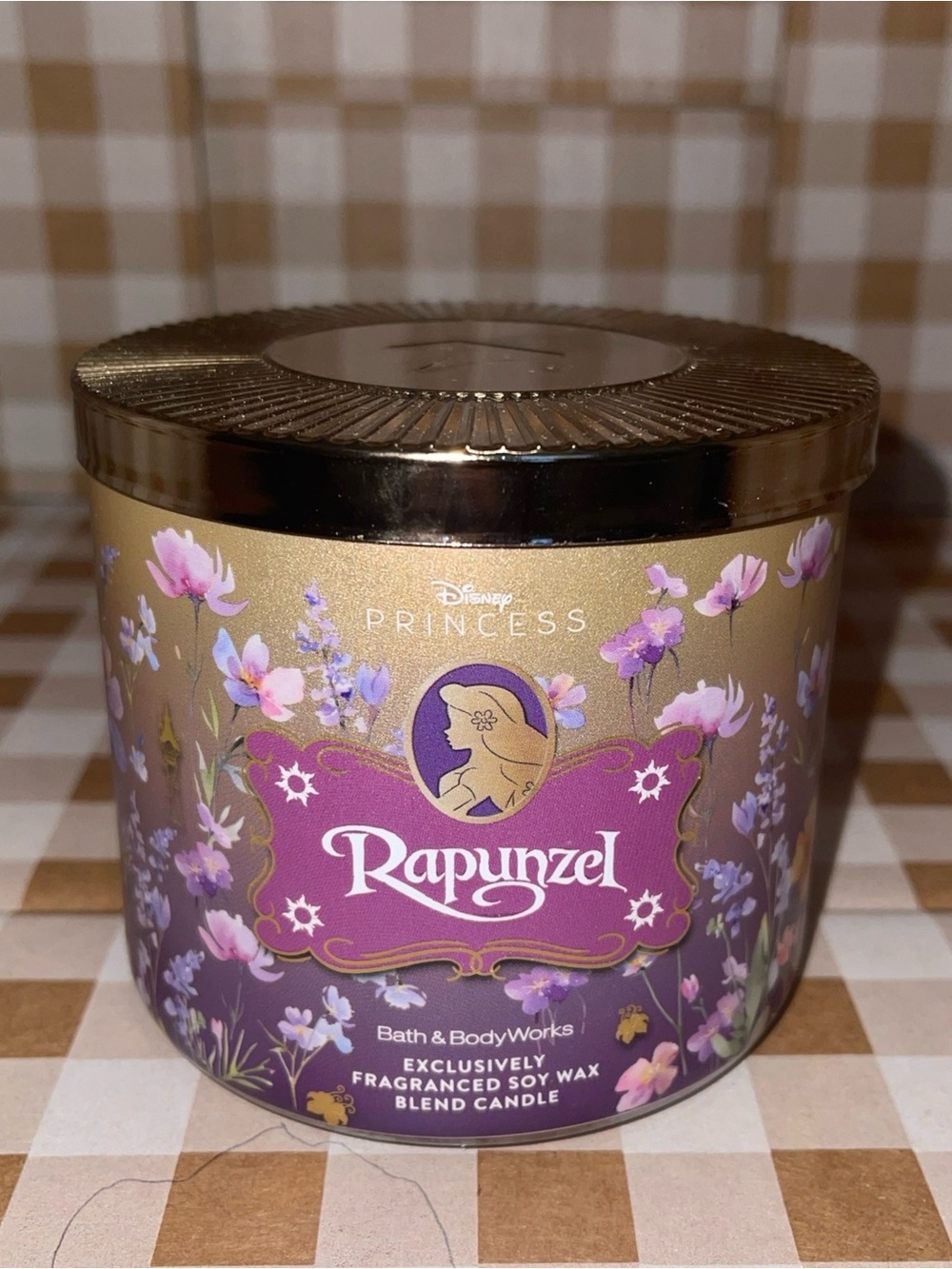 BATH & BODY WORKS X DISNEY PRINCESS RAPUNZEL 3 WICK CANDLE
